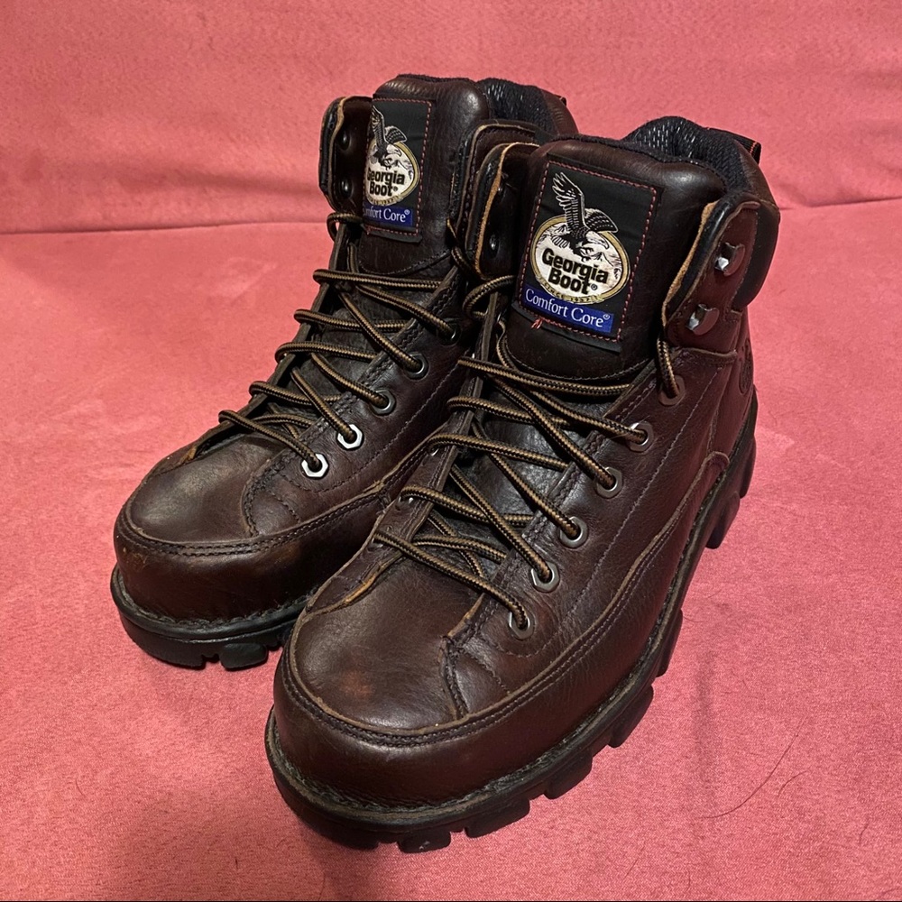 GEORGIA EAGLE LIGHT STEEL TOE WORK BOOTS 9.5 NEW